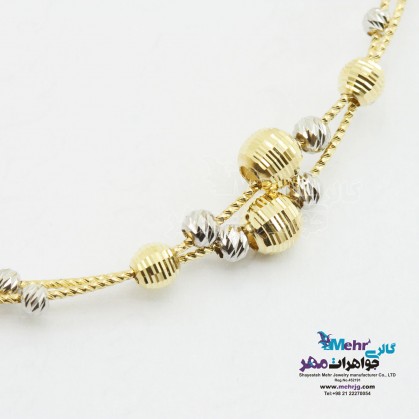 دستبند النگویی طلا - طرح گوی تراش-SB1252